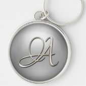 Silver Initial Schlüsselanhänger (Vorne)