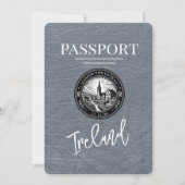 Silver Ireland Passport Save the Date (Vorderseite)