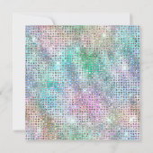 Silver Iridescent Diamond Studentenfolie Geburtsta Einladung (Rückseite)