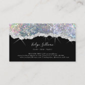 Silver irisierender Glitzer Visitenkarte (Rückseite)