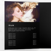 Silver irisierter Glitzer Trifold-Broschüre Dreifach Gefaltete Karte (Innen Erste Seite)