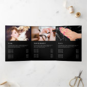 Silver irisierter Glitzer Trifold-Broschüre Dreifach Gefaltete Karte (Innenseite)