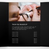 Silver irisierter Glitzer Trifold-Broschüre Dreifach Gefaltete Karte (Innenseite Mitte)