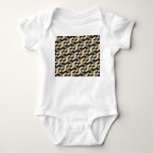 Silver Ivory Geometric Complex Tile Baby Strampler (Vorderseite)