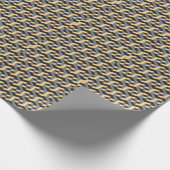 Silver Ivory Geometric Complex Tile Geschenkpapier (Ecke)