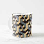 Silver Ivory Geometric Complex Tile Kaffeetasse (Vorderseite Links)