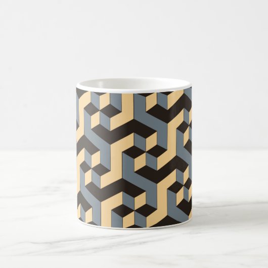 Silver Ivory Geometric Complex Tile Kaffeetasse (Mittel)
