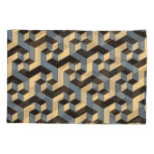 Silver Ivory Geometric Complex Tile Kissenbezug (Rückseite)