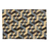 Silver Ivory Geometric Complex Tile Kissenbezug (Vorderseite)