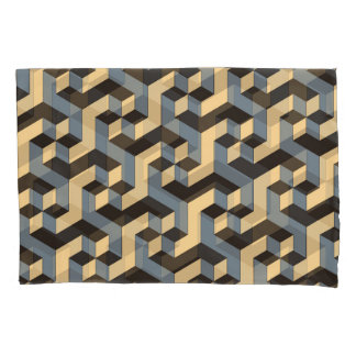 Silver Ivory Geometric Complex Tile Kissenbezug