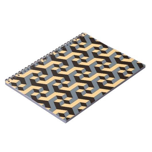 Silver Ivory Geometric Complex Tile Notizblock (Linke Seite)