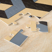 Silver Ivory Geometric Complex Tile Puzzle (Seite)