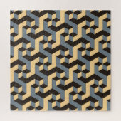 Silver Ivory Geometric Complex Tile Puzzle (Vertikal)