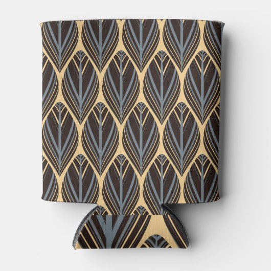 Silver Ivory Indian Feathers Pattern Dosenkühler (Vorderseite)