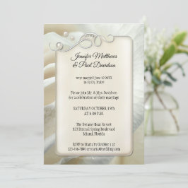Silver Ivory Rose Post Hochzeit Empfang nur Einladung
