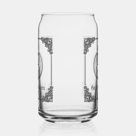 Silver Jack O' Lantern Halloween Dosenglas (Links)