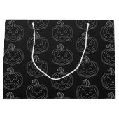 Silver Jack O' Lantern Halloween Große Geschenktüte (Vorderseite)