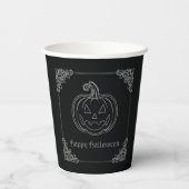 Silver Jack O' Lantern Halloween Pappbecher (Rückseite)