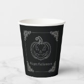 Silver Jack O' Lantern Halloween Pappbecher (Vorderseite)
