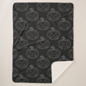 Silver Jack O' Lantern Halloween Sherpadecke (Vorderseite)