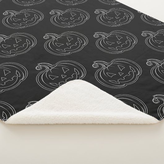 Silver Jack O' Lantern Halloween Sherpadecke (3/4)