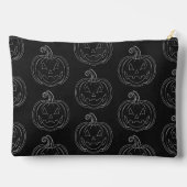 Silver Jack O' Lantern Halloween Zubehörtasche (Rückseite)