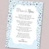 Silver + JEDE FARBE Junge Babydusche Danke Noten Einladung