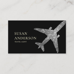 Silver Jet Business Card - Luxuriöser Travel Style Visitenkarte