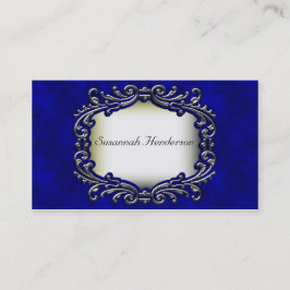 Silver Jewel auf Blue Velvet Business Cards Visitenkarte