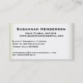 Silver Jewel auf Blue Velvet Business Cards Visitenkarte (Rückseite)