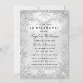Silver Jewel Snowflake Brautparty Corset Einladung