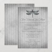 Silver Jewele Dragonfly Probe Dinner Einladung (Vorne/Hinten)