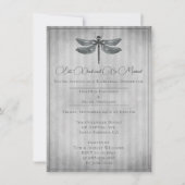 Silver Jewele Dragonfly Probe Dinner Einladung (Vorderseite)