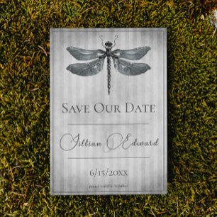 Silver Jewelly Dragonfly Save the Date Ankündigung