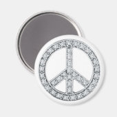 Silver Jewels Peace Sign Magnet (Vorderseite/Rückseite)