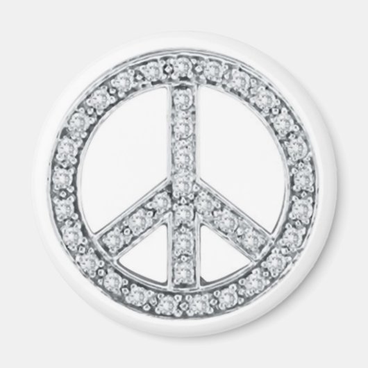 Silver Jewels Peace Sign Magnet (Vorne)