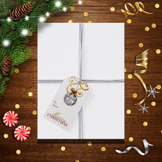 Silver Jingle Bell Frohe Weihnachten Geschenkanhänger