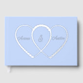 Silver Joined Hearts Gästebuch (Vorderseite)