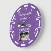 Silver Jubiläum 25 Jahre hinzufügen Namen Foto lil Große Wanduhr (Winkel)