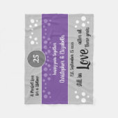 Silver Jubiläum lila und grau noch in der Liebe Fleecedecke (Vorderseite)