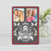 Silver Jubilee 2 Foto Einladung zum 25-jährigen Ju (Stehend Vorderseite)