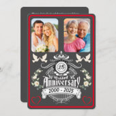 Silver Jubilee 2 Foto Einladung zum 25-jährigen Ju (Vorne/Hinten)