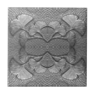 Silver Keramik Gingko Tile Fliese