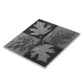 Silver Keramik Tile mit vier Ahorn-Blätter Fliese (Seite)