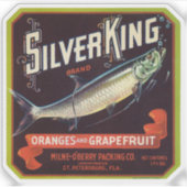 Silver King Brand Orange und Grapefruit Label (Vorderseite)