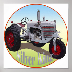 Silver King Tractor Poster