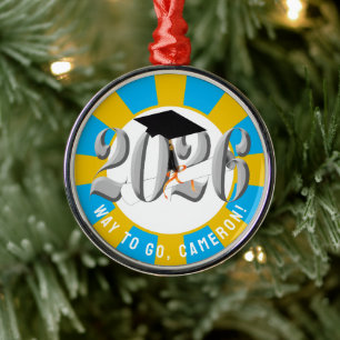 Silver-Klasse des Abschlusses 2026 Ornament Aus Metall