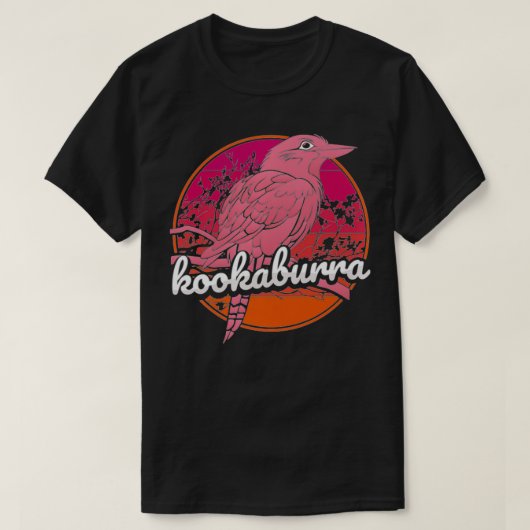 Silver Kookaburra Vintag Retro Sunset Australien T-Shirt (Design vorne)