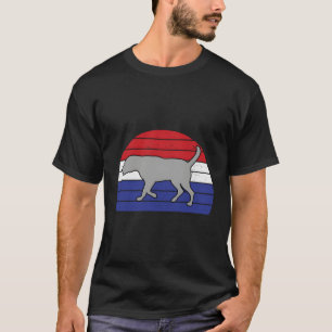 Silver Labrador Mama Vater Labrador Retriever Flag T-Shirt