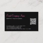 Silver Lace Black Damasks Visitenkarte (Rückseite)